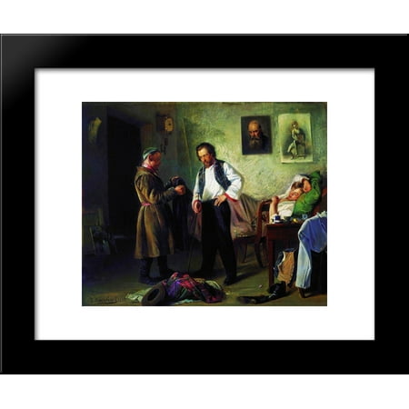 The artist, selling old stuff to Tatar (Artist's Studio) 20x24 Framed Art Print by Makovsky, (Best Way To Sell Old Stuff)