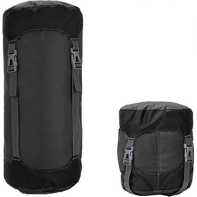 Compression Stuff Sack for Sleeping Bag,45L Lightweight Waterproof Compact Compression Nylon Stuff Sack StorageBag,Travel Compression Bag, Black)