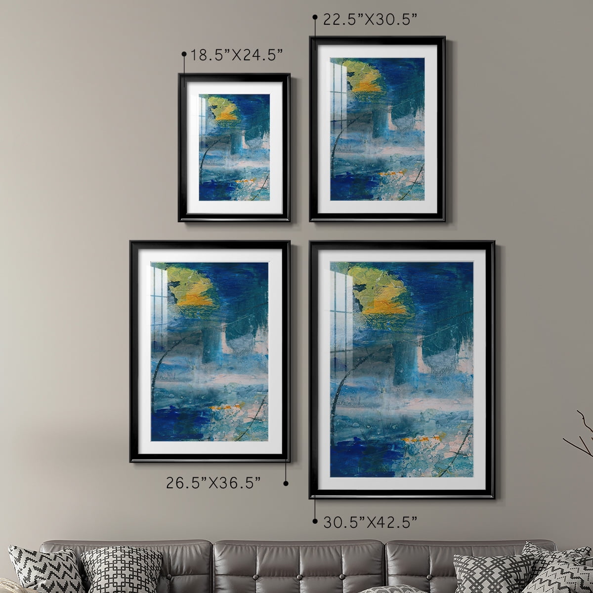 Wexford Home Spring Winds I Premium Framed Print, 18.5" x 24.5" - Ready to Hang, Black (Set of 2)