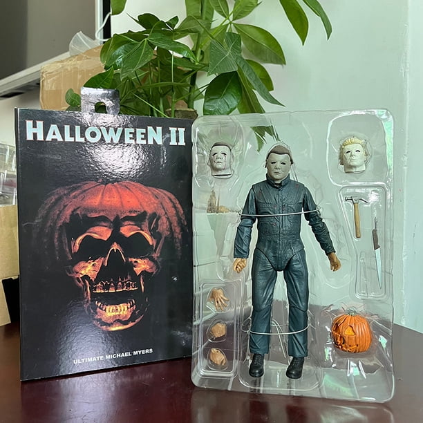 NECA-figura de Michael Myers final de Halloween, muñeco de juguete de terror con calabaza LED, regalos de navidad