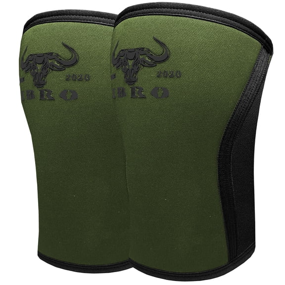 IBRO Premium 7MM Knee Sleeves (Pair) for Weightlifting & Powerlifting, Ultimate Compression Support & Injury Prevention - Squats, Deadlifts - for Men & Women, 1 Year Warranty, Green XXL