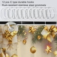 thumbnail image 5 of Christmas Shower Curtain, Gold Xmas Shower Curtain for Bathroom Ornament Bus Bows Winter Shower Curtain with Hooks Waterproof New Year Bathroom Decor, 72x72 Inch, 5 of 6