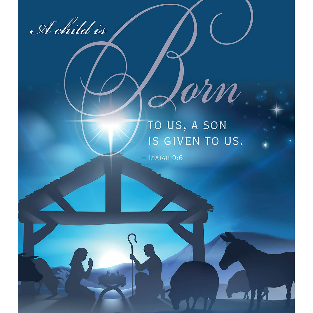 Born Nativity Christmas Bulletin, Large (Pkg of 50) - Walmart.com ...