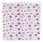 SheetWorld 100% Cotton Flannel Fabric By The Yard, Love Hearts, 36 x 44