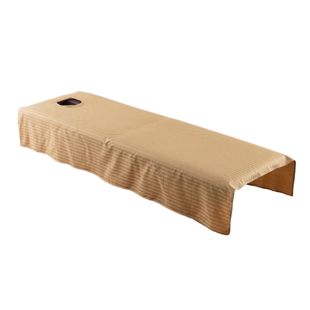 Sábana de masaje de spa con orificio de respiración facial para salón de belleza y masajes. Camello