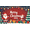 1A, variant on Red Theme Christmas Banner Santa Claus Design Xmas Display Reindeer Pattern Christmas Tree Decor Holiday Backdrop for Christmas Party Indoor Celebration Family Event