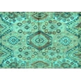 thumbnail image 1 of Ahgly Company Indoor Rectangle Abstract Turquoise Blue Modern Area Rugs, 8' x 10', 1 of 4