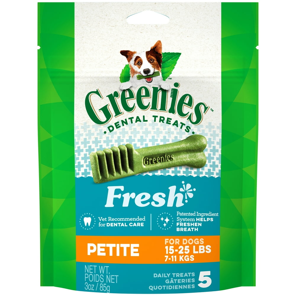 GREENIES Fresh Petite Dental Dog Treats, 3 oz. Pack (5 Treats