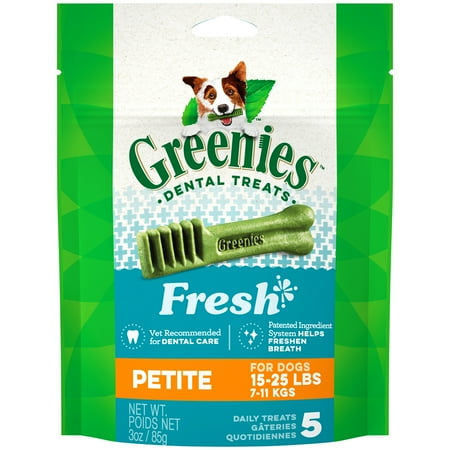 GREENIES Fresh Petite Dental Dog Treats, 3 oz. Pack (5 Treats)