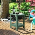 thumbnail image 4 of Nalone Adirondack Outdoor Side Table, HDPE Plastic and Double Adirondack End Table, Green, 4 of 7