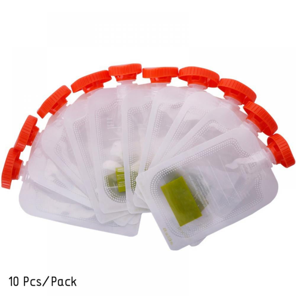 10pcs Reusable Baby Food Pouches Stage 2 Baby Food Storage Pouches Refillable Squeeze Pouch for Kids Toddler