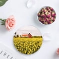 thumbnail image 4 of RYLABLUE Oil Painting Style Sunflower Red Barn Set of 6 Round Coaster for Drinks, Absorbent Ceramic Stone Coasters Cup Mat with Cork Base for Home Kitchen Room Coffee Table Bar Decor, 4 of 5