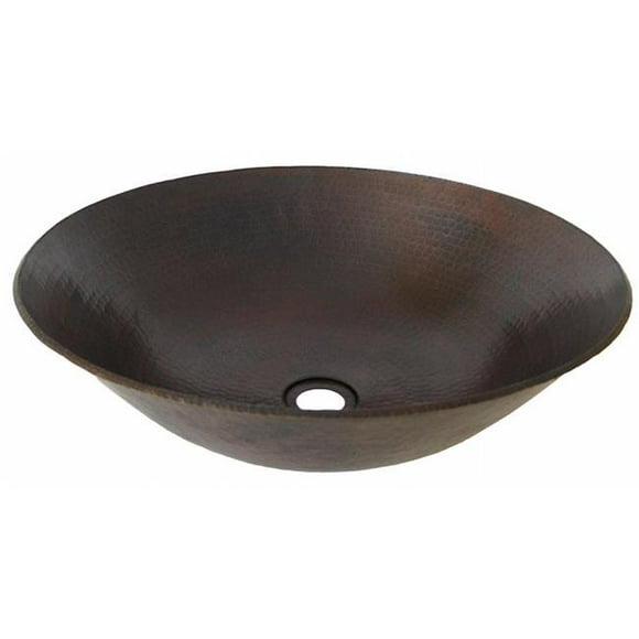 Catalonia Copper Vessel Sink & Oil Rubbed Bronze Strainer Drain