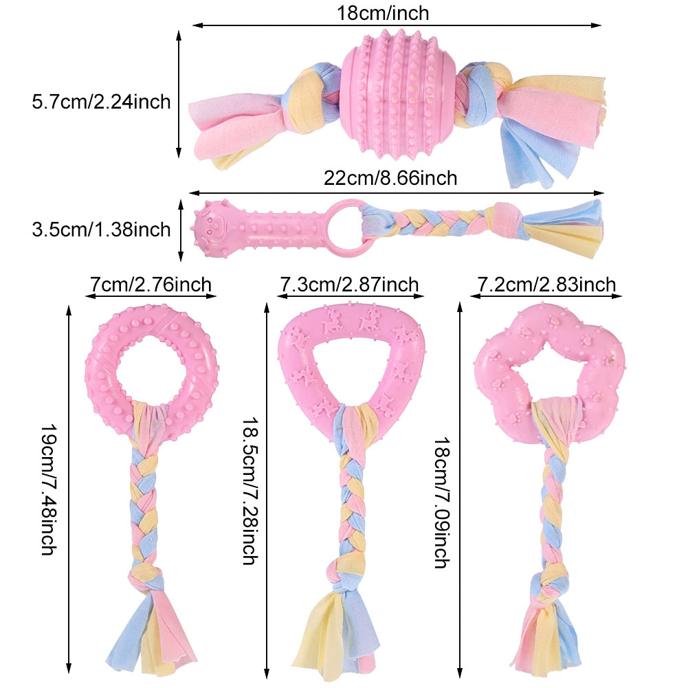 Qweryboo 7-Piece Puppy Teething Chew Toys Set photo 2