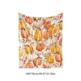 thumbnail image 3 of Celsvanis Fall Throw Blanket Pumpkin Leaf Print Soft Flannel Cover Multipurpose Cozy Blanket for Sofa Bed Indoor Home Thanksgiving Seasonal Decor 27.5"x39.5", 3 of 6