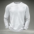 thumbnail image 5 of Oazcsf Long Sleeve Waffle Shirt for Men Thermal Crew Neck Undershirt Lightweight Casual Pullover Sweater Winter Fall Big and Tall Men's Top, 5 of 5