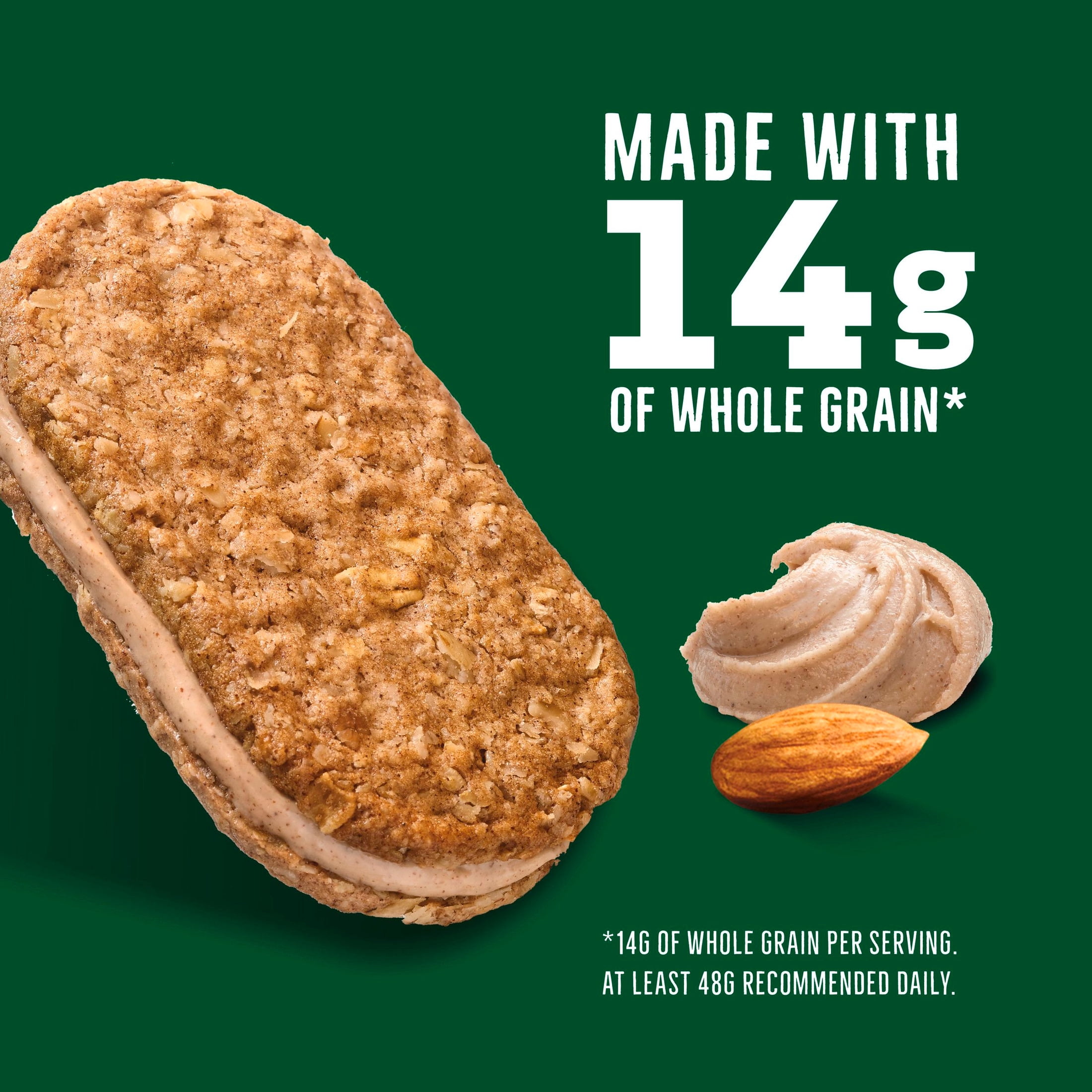(4 pack) Nature Valley Cinnamon Almond Butter Biscuit Sandwiches Snack Bars (16 Pouches)