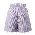 thumbnail image 5 of JIKNTTR Boxer Shorts For Women Elastic Belt Pocket Wide Leg Striped Shorts Running Shorts Pocket Sporty Shorts, 5 of 5
