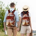 thumbnail image 6 of Lsque Eiffel Tower Pattern Canvas Daypack, Durable Backpack, High-quality Versatile Backpack,Vintage Compact Backpack-Small, 6 of 6