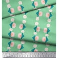 thumbnail image 3 of Soimoi Green Rayon Fabric Geometric Abstract Print Fabric by the Yard 56 Inch Wide, 3 of 3