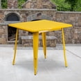 thumbnail image 2 of Bowery Hill Modern 31.5" Square Metal Dining Table in Yellow, 2 of 2