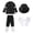 Black1-5Pcs, variant on OJSFQUFP (4-13 Years) Retro Star Clothing Set Blouses with Sequins Pants Hat Suitable for 90s Halloween Parties Drama Performance