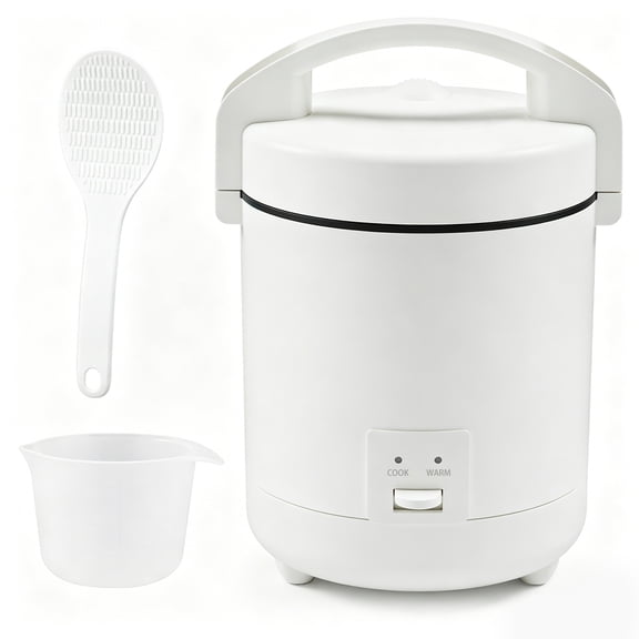 TINANA Mini Rice Cooker 4 Cups Cooked, Portable Small Rice Cooker with One-Touch Cooking & Keep Warm, Nonstick Pot for Dorm, Office, Travel