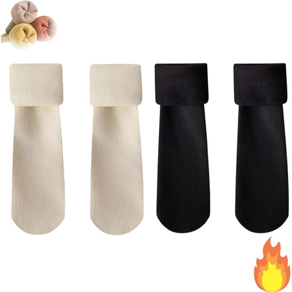 New Snugly Velvet Winter Thermal Socks 2/5-Pack, Thin Warm Liner Socks for Women and Men, All Season Comfort for Outdoor Sports, Work and Daily Wear