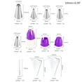 thumbnail image 5 of POYOGA 11pcs Cake Decorating Kits Flower Cream Cake Icing Tips Nozzles Pastry Bags Coup, 5 of 12