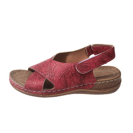 

Ediodpoh Cool Slippers Female Soft Soled Non Wear Resisting Flat Beach Flops Lady Sandals Women Slippers Sandals Women Red 8(40)