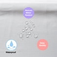 thumbnail image 3 of YISURE Short Shower Curtain 48inch Length White Waffle Textured Fabric Curtain for Small Bathtub, 3 of 5