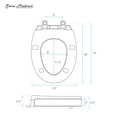 thumbnail image 2 of Ryse 3 in. Raised Elongated Soft Close ADA Compliant Toilet Seat in Glossy White, 2 of 7