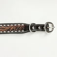 thumbnail image 5 of Hilason Buckstitch Floral Hand Tooled Strong Genuine Leather Dog Collar Brown X-Small, 5 of 5
