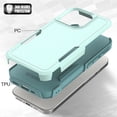 thumbnail image 4 of Decase for iPhone 16 Pro Max Rugged Case, Shockproof Heavy Duty Hybrid Protection Hard PC Shell Flexible TPU Bumper, Military Grade Drop Proof Durable Protective Case with Screen Protector,Mint, 4 of 5