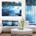thumbnail image 1 of Belle Rivière Bleue dans la Forêt - Art sur Toile Paysage Surdimensionné, 1 of 3