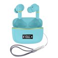 thumbnail image 2 of Nkmbld Wireless Earbuds Wired Bluetooth Earphones, Digital Display, Battery Life, Bluetooth 5.3 Ear Bluetooth Earphones, Blue, 2 of 8