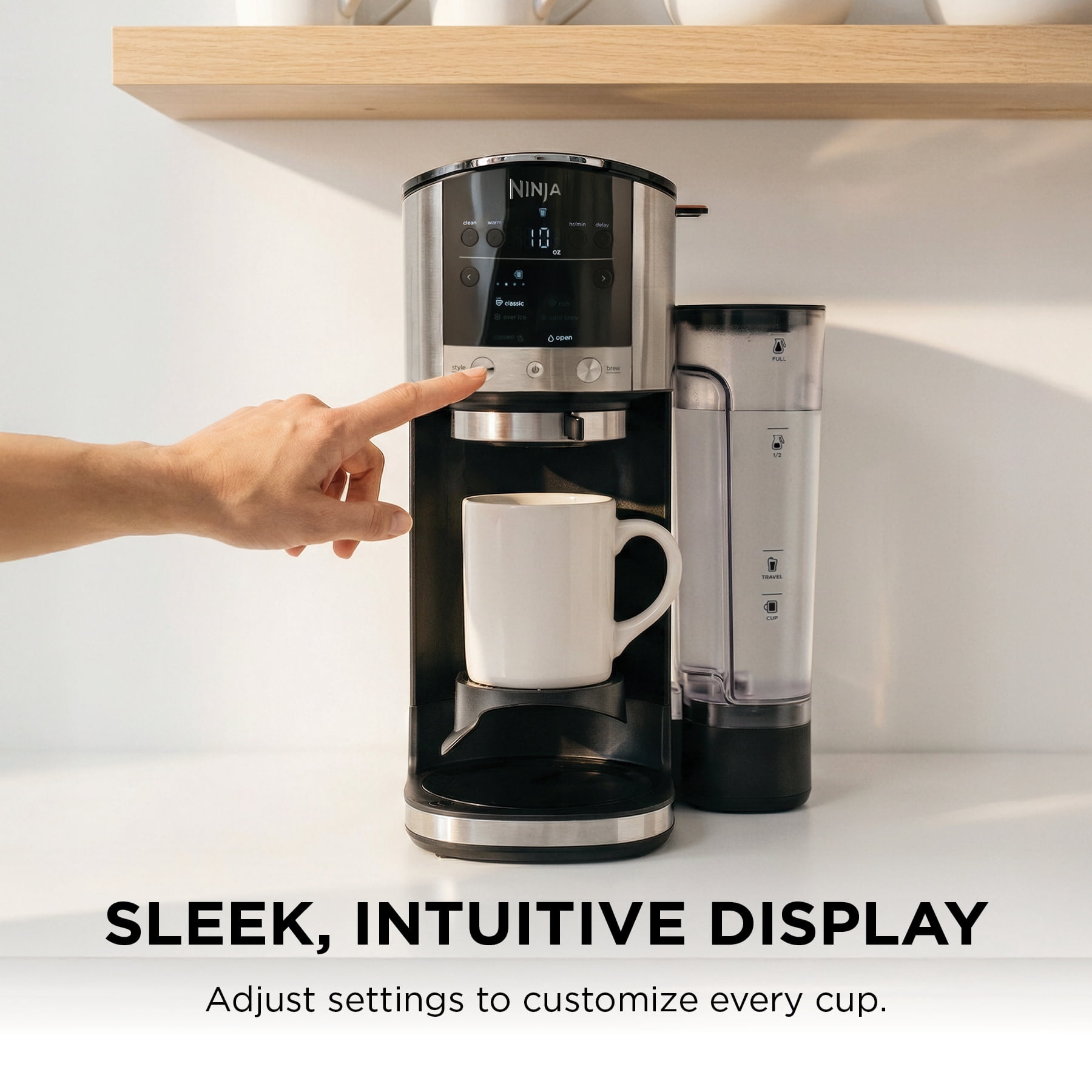 Ninja DualBrew 12-Cup Drip Coffee Maker, Grounds & Pods Compatible, 4 Brew Styles, GP161, Stainless Steel