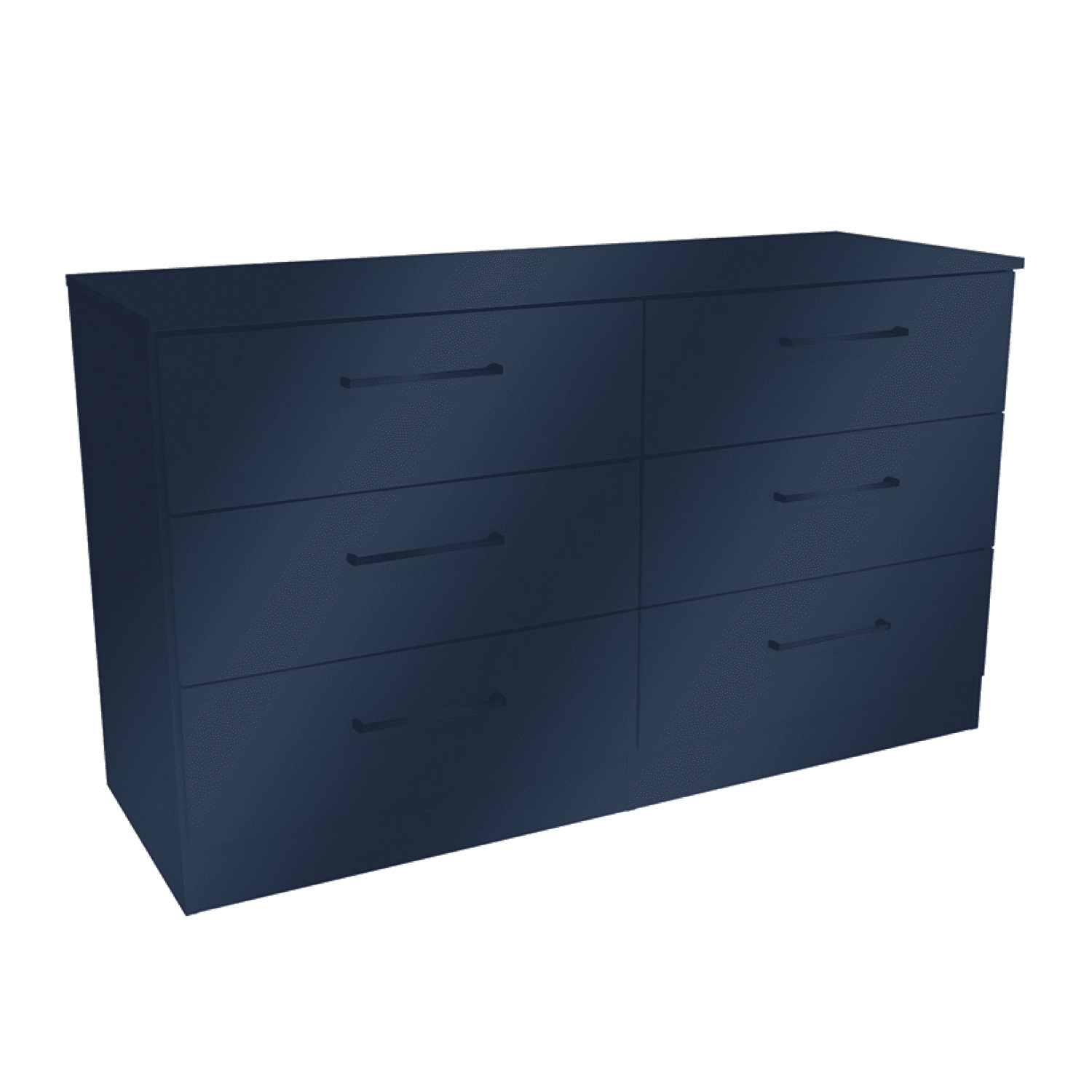 Kappesberg Jolyne 6-Drawer Horizontal Dresser, Modern Gray Bedroom