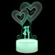 thumbnail image 5 of 1pc Día de San Valentín Día Noche Luz 3D Lámpara de mesa Control Táctil Luz de cama, 5 of 7