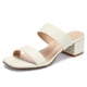 thumbnail image 1 of Sandalias DOBOLIN para mujer con tacón ancho y punta cuadrada, color blanco, 1 of 7