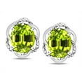 thumbnail image 2 of Star K � Large Love Knot Earrings with Oval 8 x 6mm Genuine Peridot, 2 of 9