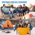 thumbnail image 4 of Slsy Oversized Camping Chair, XXXL 2 Person Folding Loveseat Double Camping Chair, Heavy Duty Folding Chairs Moon Chair Lawn Chairs with Carry Bag for Outdoor Sports, Camping, Patio, Picnics, 4 of 7