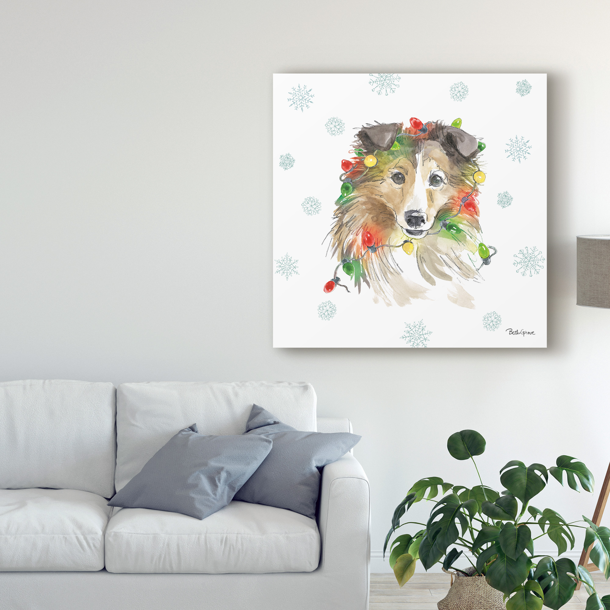 Trademark Fine Art 'Holiday Paws IX' Canvas Art by Beth Grove
