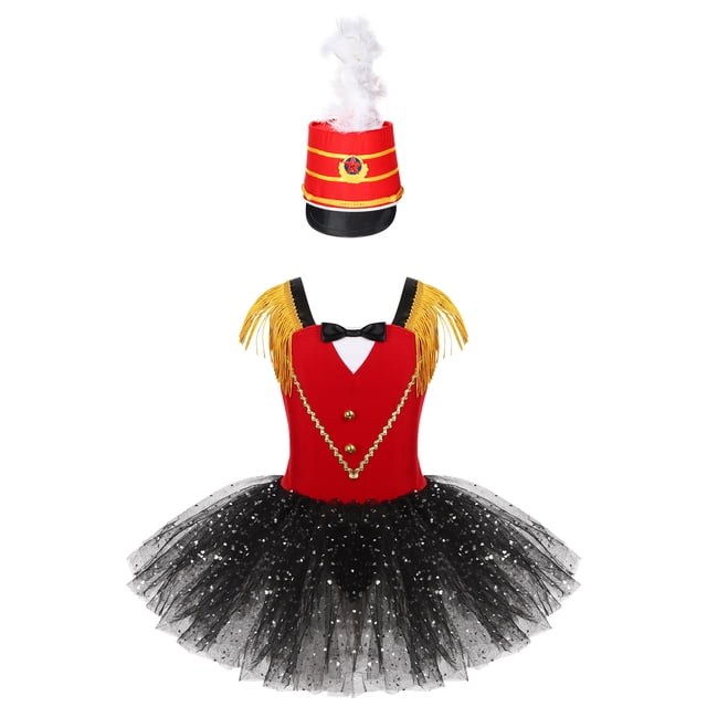 Yhong Robe de Danse Ballet avec Chapeau Rouge 3T