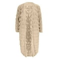 thumbnail image 3 of NAMTYQX Sweater Coats for Women Open-Front Women's Sweaters Jersey Lounge Long Sleeve Solid Fringe Warm Beige Size XL, 3 of 5