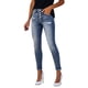 thumbnail image 1 of Gibobby Jeans dama Pantalones de mezclilla elásticos desgastados deshilachados con botones rasgados para mujer(Azul oscuro,CH), 1 of 5