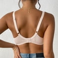 thumbnail image 7 of Lace Bras for Women V Neck Lightweight Comfortable Breathable Side Support Underwire Push Up Bralette Everyday Bra, 7 of 7