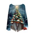 thumbnail image 4 of Women Christmas Sweater Funny Xmas Pattern Holiday Knit Sweaters Oversized Cute Crewneck Pullover Tops, 4 of 5