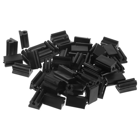 GAXIRE Chair Leg Floor Protectors Black Plastic Caps for Chair Legs, 50 Pieces Furniture Pads