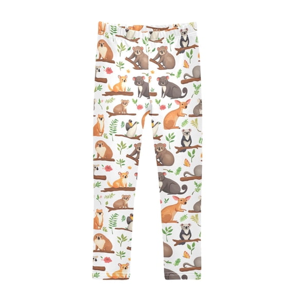 joogoo Girls' Leggings Wild Animals Yoga Pants 6T